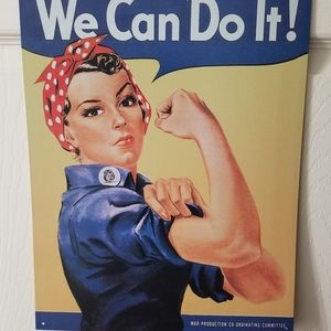 Rosie Riveter Vintage Tin Sign